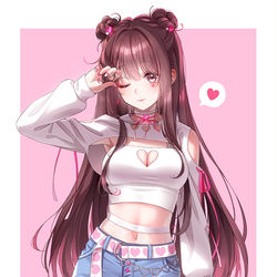 This is a pixiv picture whose title is 💗.