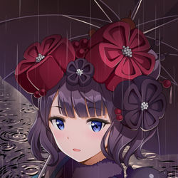 This is a pixiv picture whose title is 雨の中の虹.
