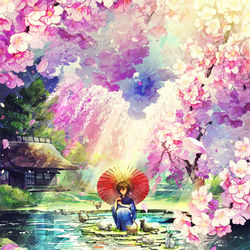 This is a pixiv picture whose title is 春爛漫.