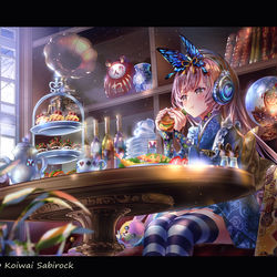 This is a pixiv picture whose title is アリスと新年のカフェ.