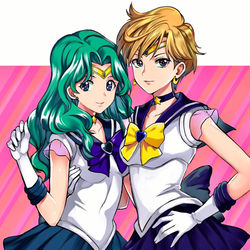 This is a pixiv picture whose title is セーラーネプチューンとセーラーウラヌス.
