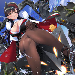This is a pixiv picture whose title is アズールレーン　愛宕　Ver.ツェッペリン.