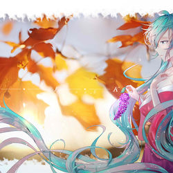 This is a pixiv picture whose title is miku  秋冬.