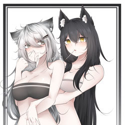 This is a pixiv picture whose title is Lappland [拉普兰德] & Texas [德克萨斯].