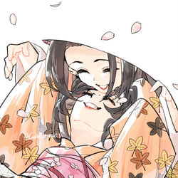 This is a pixiv picture whose title is 笑.