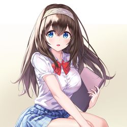 This is a pixiv picture whose title is 制服文香.