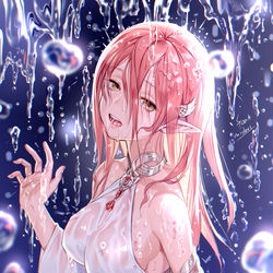 This is a pixiv picture whose title is 水の巫女.