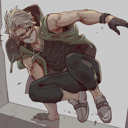 This is a pixiv picture whose title is 第五人格-入殮師 日常跑酷.