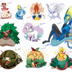 This is a pixiv picture whose title is ポケモン剣盾.