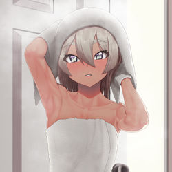 This is a pixiv picture whose title is 風呂上りのサイトウちゃん.