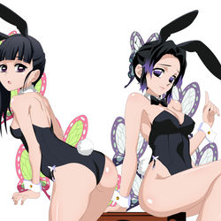 This is a pixiv picture whose title is Shinobu + kanao.