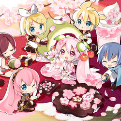 This is a pixiv picture whose title is 桜ミク×アニメイトカフェ.