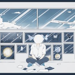This is a pixiv picture whose title is 「自分だけの世界が欲しい。」.