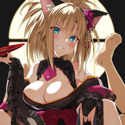 This is a pixiv picture whose title is あけまして猫耳お嬢様.