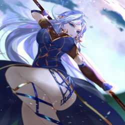 This is a pixiv picture whose title is 月下.