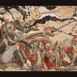 This is a pixiv picture whose title is 遺 棄 神 の 杜 -根の国底の果て-.