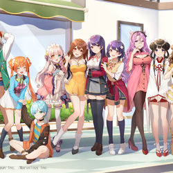 This is a pixiv picture whose title is ガール・カフェ・ガン.