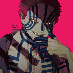 This is a pixiv picture whose title is 猗窩座.