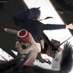 This is a pixiv picture whose title is 1912年的诗——厨二病.