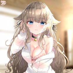 This is a pixiv picture whose title is 「ご主人さま起きて？…おはよ💗」.