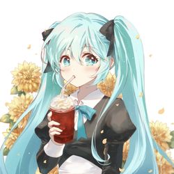 This is a pixiv picture whose title is 初音.