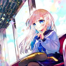 This is a pixiv picture whose title is 音にゆられる.