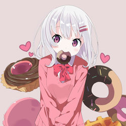 This is a pixiv picture whose title is 糖分補給ガール.