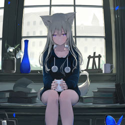 This is a pixiv picture whose title is ひとりで起きていても朝は来る.