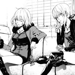 This is a pixiv picture whose title is 今日もハンバーガーなわけ？.