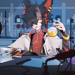 This is a pixiv picture whose title is 实验室.