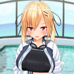 This is a pixiv picture whose title is 競泳水着.