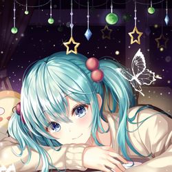 This is a pixiv picture whose title is Miku.
