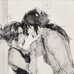 This is a pixiv picture whose title is (o｀з’*) (´ε｀ )♡.