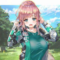 This is a pixiv picture whose title is ジョギング中によく会う女の子.