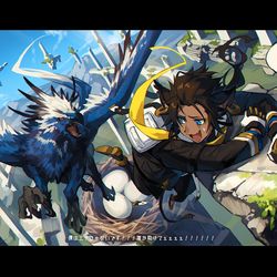 This is a pixiv picture whose title is 【PFAOS】 足元ご注意.
