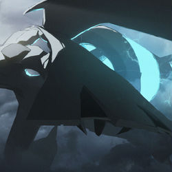 This is a pixiv picture whose title is 黒い雷鳴.