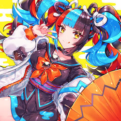 This is a pixiv picture whose title is ✨🏹💗💙🖤.