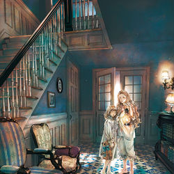 This is a pixiv picture whose title is 夜のかくれんぼ.