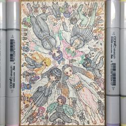 This is a pixiv picture whose title is 節分の日は鬼滅の刃.