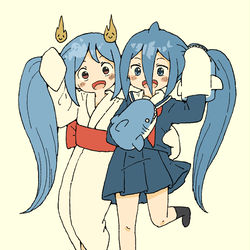 This is a pixiv picture whose title is 間に合わなかったけどツインテールの日.
