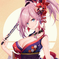 This is a pixiv picture whose title is 武蔵.