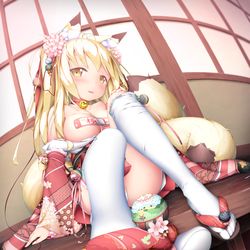This is a pixiv picture whose title is 極上狐.