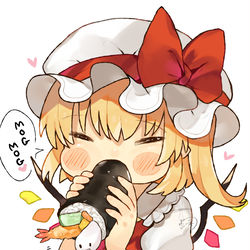 This is a pixiv picture whose title is フランちゃんが恵方巻をおいしそうに食べるだけ.