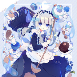 This is a pixiv picture whose title is 廃屋の使用人.