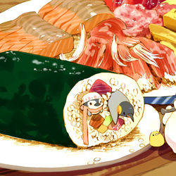 This is a pixiv picture whose title is 恵方巻き.