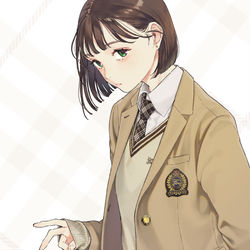 This is a pixiv picture whose title is burberry×制服.