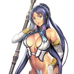 This is a pixiv picture whose title is 槍使いの女戦士.
