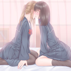 This is a pixiv picture whose title is 「この距離が堪らなく愛おしい。」.