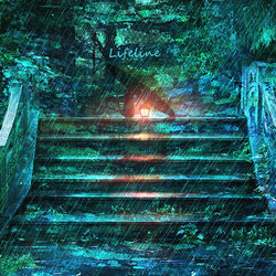 This is a pixiv picture whose title is 猫映灯.