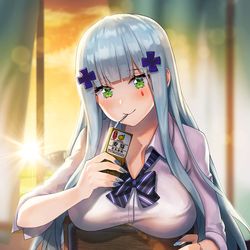 This is a pixiv picture whose title is :P.